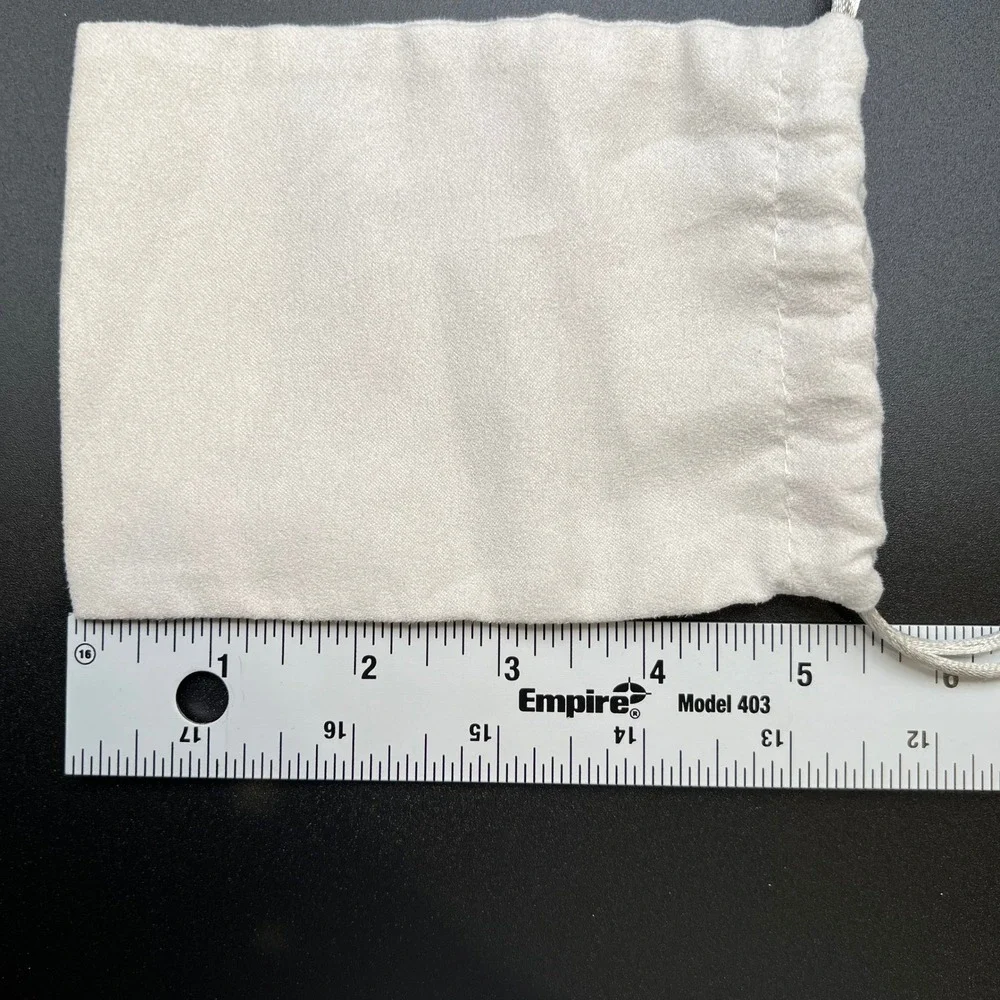 Kendra‎ Scott Jewelry Dust Bag Beige Gray Gold Logo Drawstring Pouch